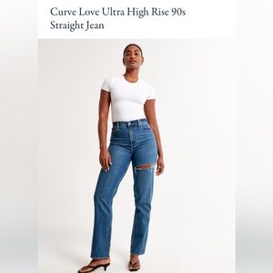 Abercrombie 90s Straight Curve Love Dark wash jean